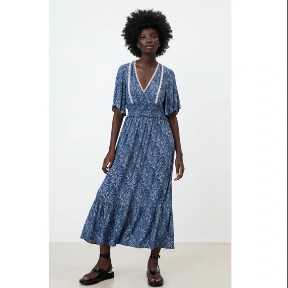 Zara | Dresses | Salezara Printed Midi Dress Sale | Poshmark